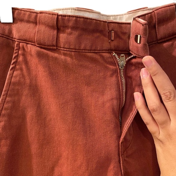 Reformation Work Pant in Rust Sz 26 - Picture 4 of 11